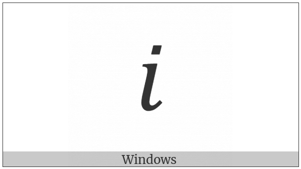 Mathematical Italic Small I on various operating systems