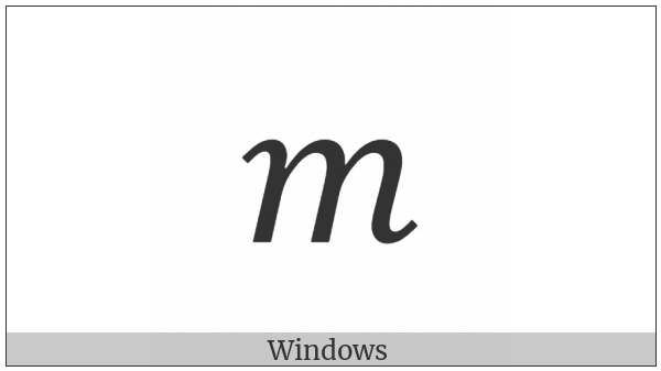 Mathematical Italic Small M on various operating systems