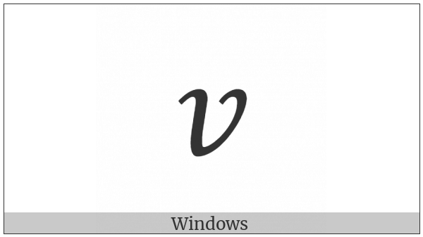 Mathematical Italic Small V on various operating systems