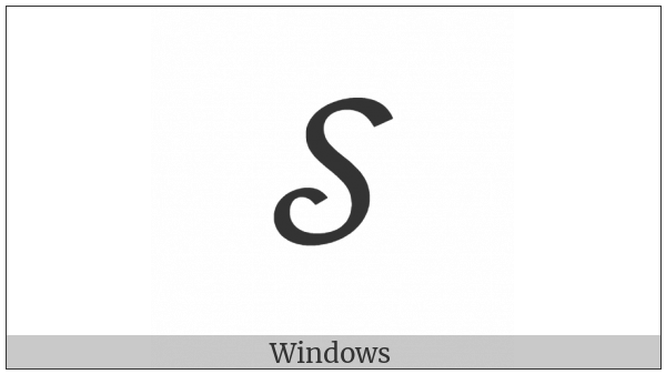 Mathematical Script Capital S on various operating systems