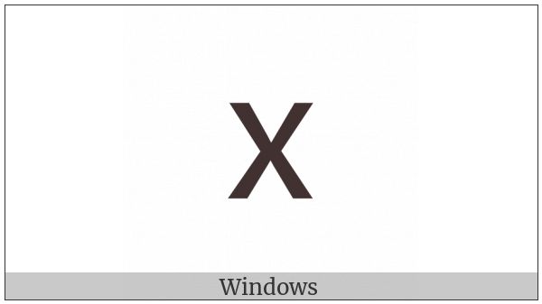 Latin Small Letter X on various operating systems
