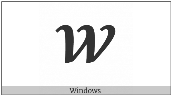 Mathematical Bold Script Capital W on various operating systems