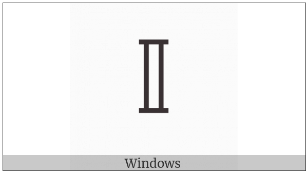 Mathematical Double-Struck Capital I on various operating systems