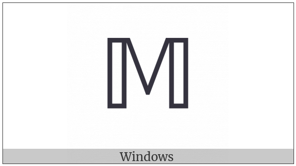 Mathematical Double-Struck Capital M on various operating systems
