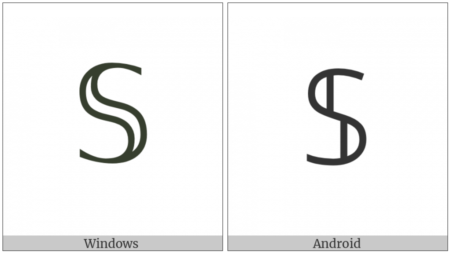 Mathematical Double-Struck Capital S on various operating systems