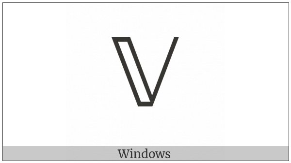Mathematical Double-Struck Capital V on various operating systems