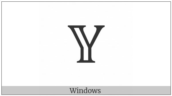 Mathematical Double-Struck Capital Y on various operating systems