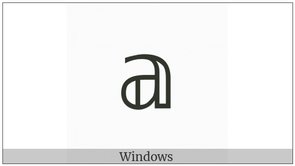 Mathematical Double-Struck Small A on various operating systems