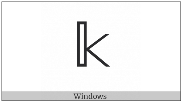 Mathematical Double-Struck Small K on various operating systems