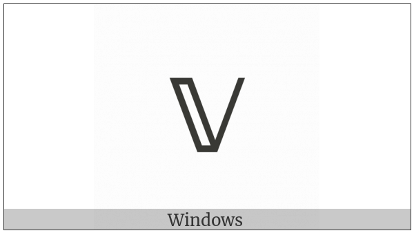 Mathematical Double-Struck Small V on various operating systems