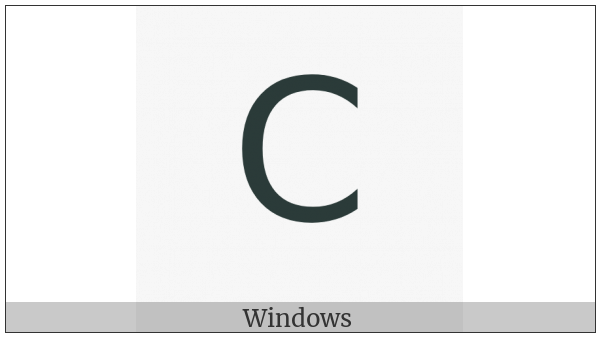 Mathematical Sans-Serif Capital C on various operating systems