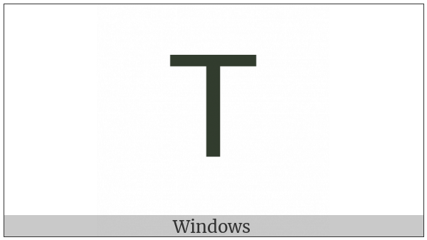 Mathematical Sans-Serif Capital T on various operating systems