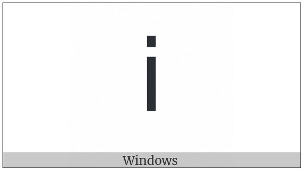 Mathematical Sans-Serif Small I on various operating systems
