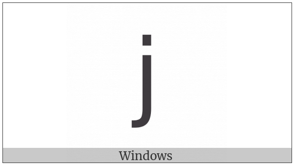 Mathematical Sans-Serif Small J on various operating systems