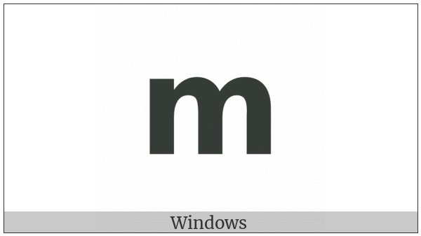 Mathematical Sans-Serif Bold Small M on various operating systems