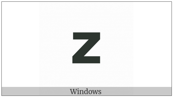 Mathematical Sans-Serif Bold Small Z on various operating systems