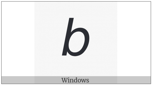 Mathematical Sans-Serif Italic Small B on various operating systems