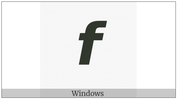Mathematical Sans-Serif Bold Italic Small F on various operating systems