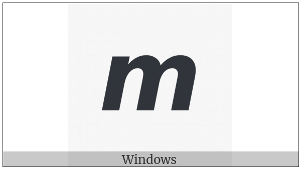 Mathematical Sans-Serif Bold Italic Small M on various operating systems