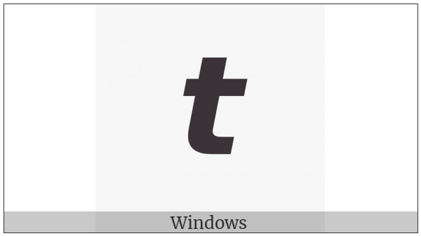 Mathematical Sans-Serif Bold Italic Small T on various operating systems