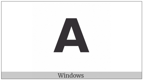 Mathematical Sans-Serif Bold Capital Alpha on various operating systems