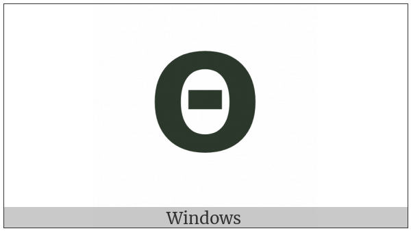 Mathematical Sans-Serif Bold Capital Theta on various operating systems
