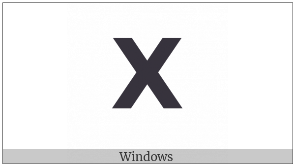 Mathematical Sans-Serif Bold Capital Chi on various operating systems