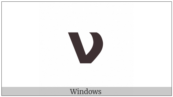 Mathematical Sans-Serif Bold Small Nu on various operating systems