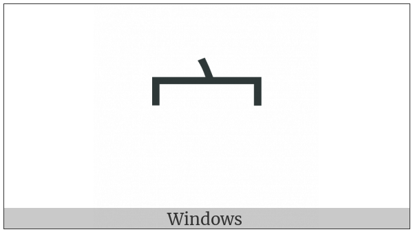 Kangxi Radical Roof on various operating systems