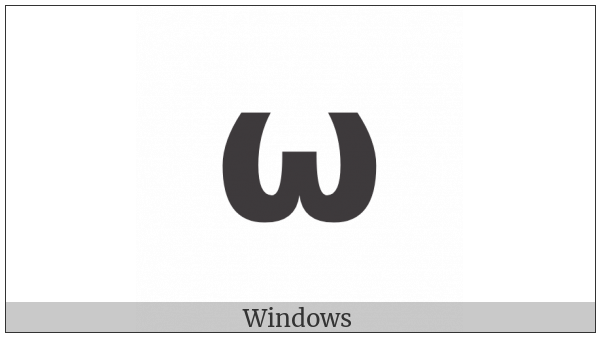 Mathematical Sans-Serif Bold Small Omega on various operating systems