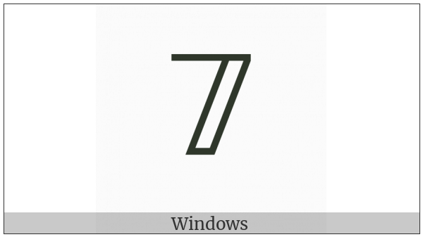Mathematical Double-Struck Digit Seven on various operating systems