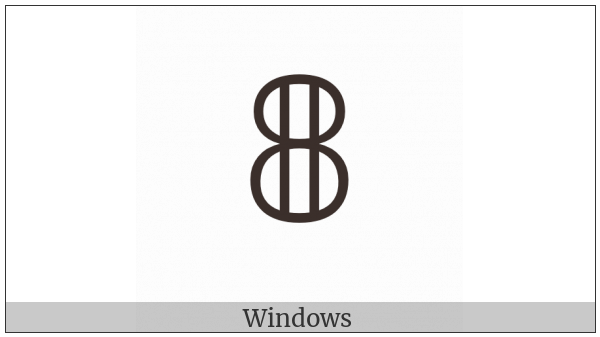 Mathematical Double-Struck Digit Eight on various operating systems