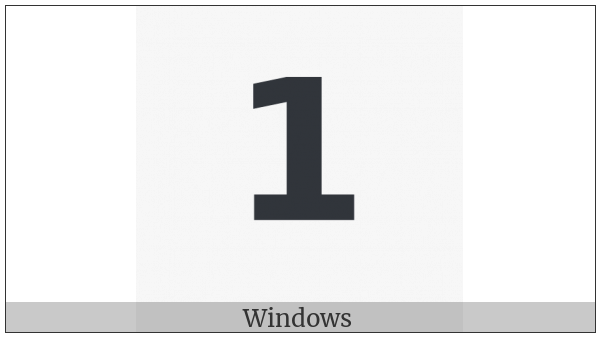 Mathematical Sans-Serif Bold Digit One on various operating systems