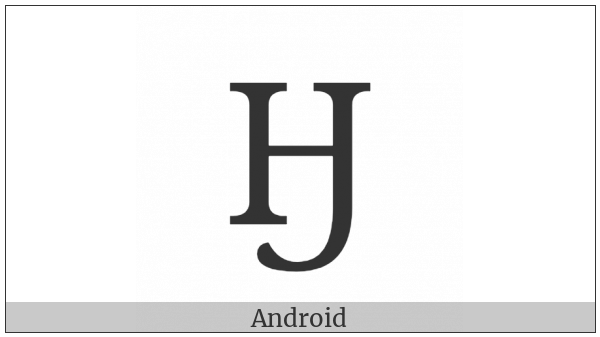 Cyrillic Capital Letter En With Hook on various operating systems