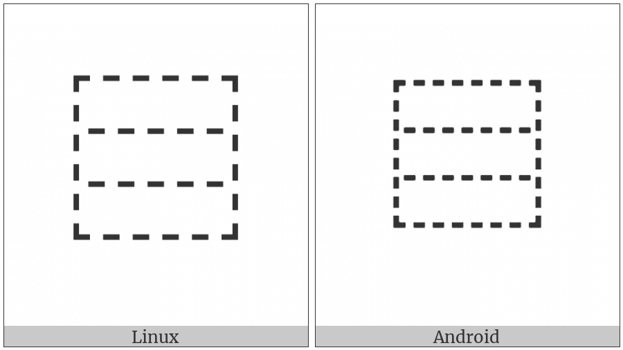 Ideographic Description Character Above To Middle And Below on various operating systems