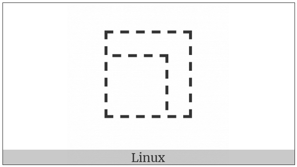 Ideographic Description Character Surround From Upper Right on various operating systems