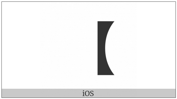Left Black Lenticular Bracket on various operating systems