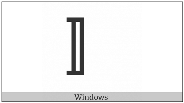 Right White Square Bracket on various operating systems