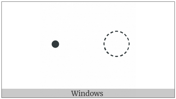 Hangul Single Dot Tone Mark on various operating systems