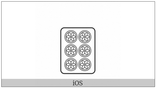 Mahjong Tile Six Of Circles on various operating systems