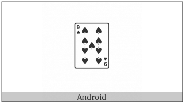 Playing Card Nine Of Spades on various operating systems