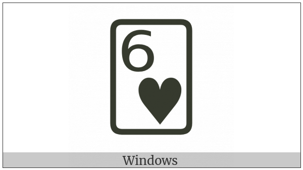 Playing Card Six Of Hearts on various operating systems