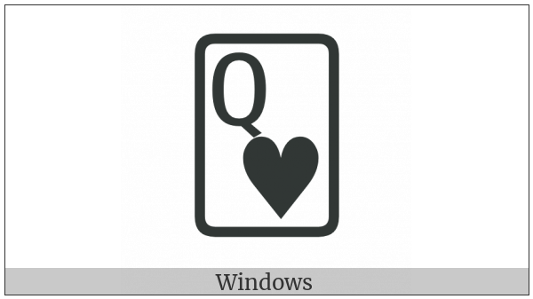 Playing Card Queen Of Hearts on various operating systems