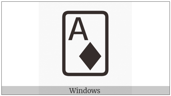 Playing Card Ace Of Diamonds on various operating systems