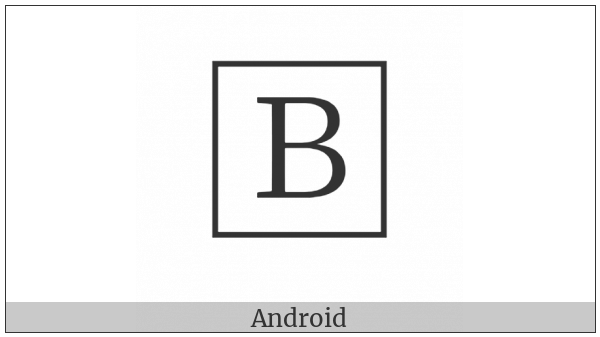 Squared Latin Capital Letter B on various operating systems