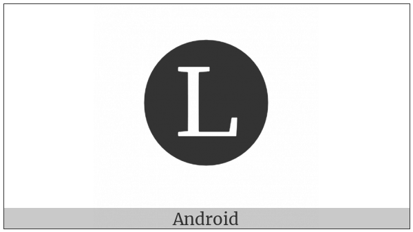 Negative Circled Latin Capital Letter L on various operating systems