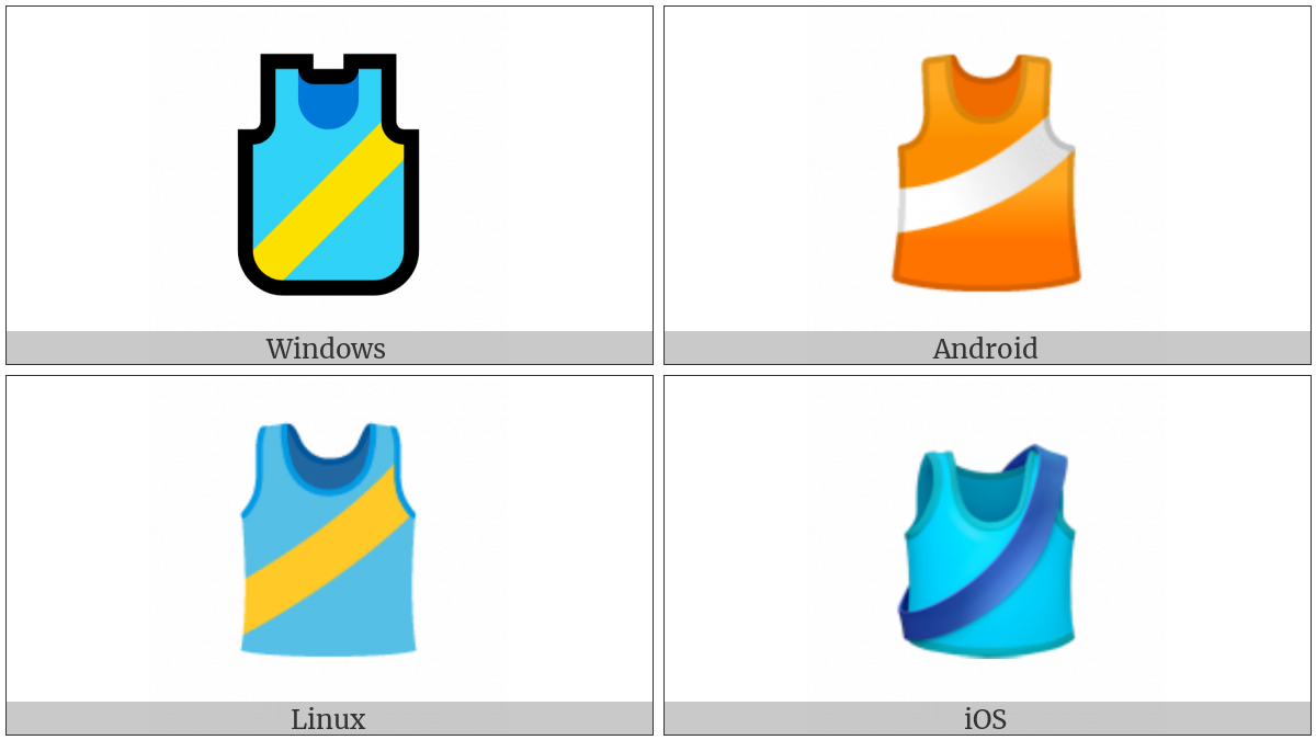Running Shirt With Sash on various operating systems