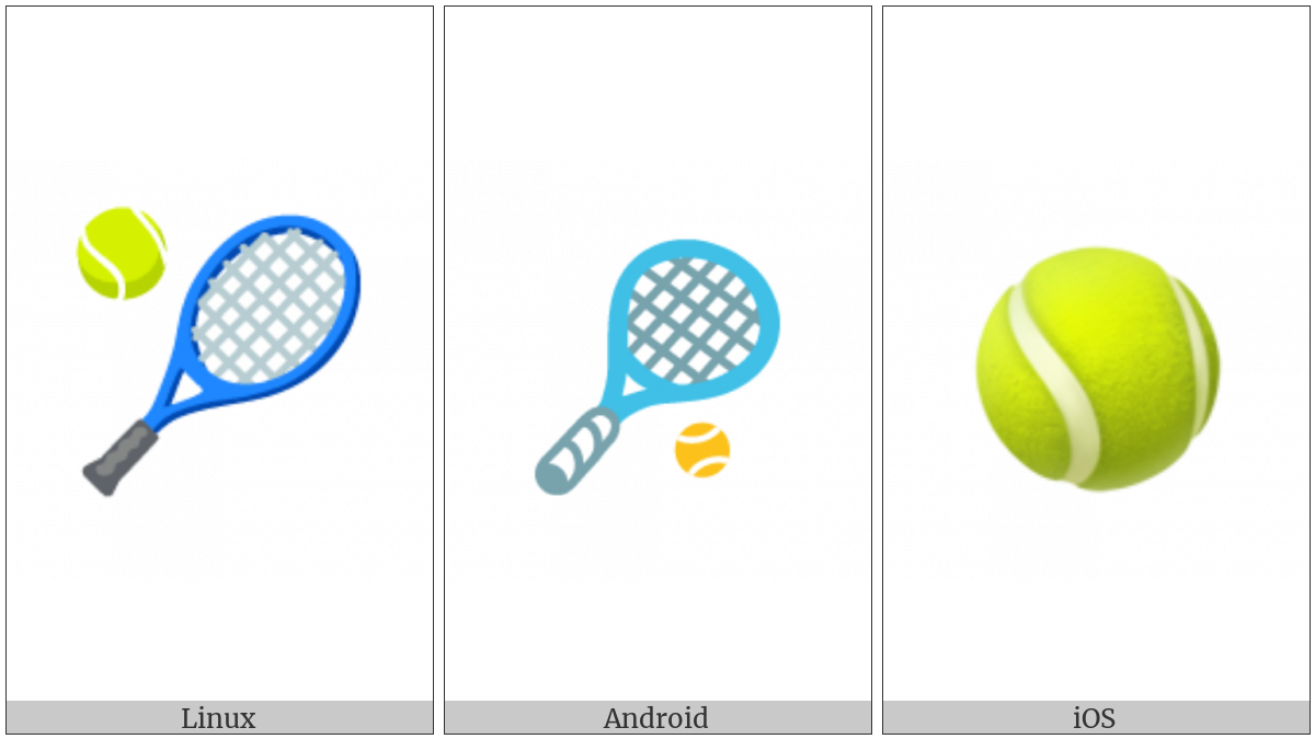 Tennis Racquet And Ball on various operating systems