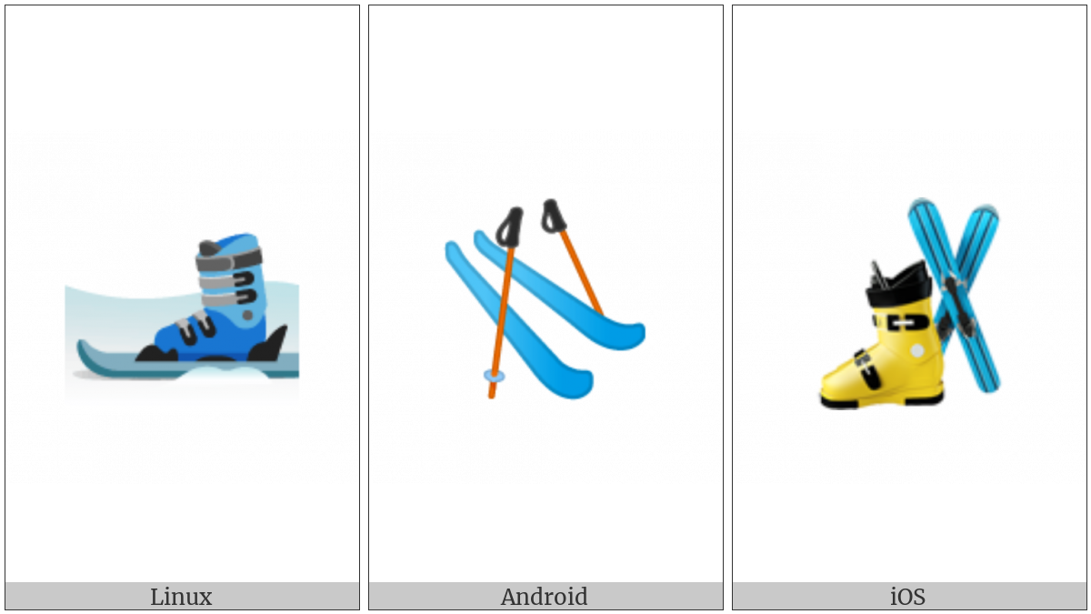 Ski And Ski Boot on various operating systems