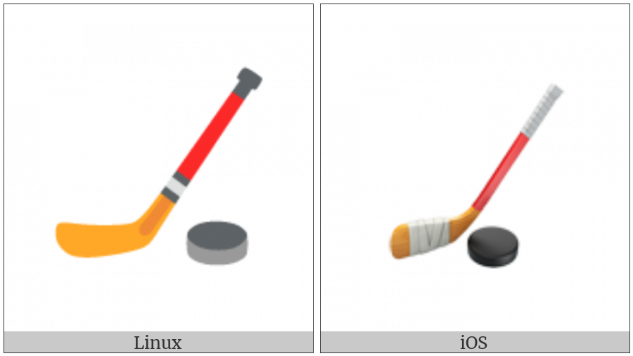 Ice Hockey Stick And Puck on various operating systems